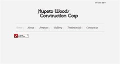 Desktop Screenshot of hupetowoodsconstruction.com